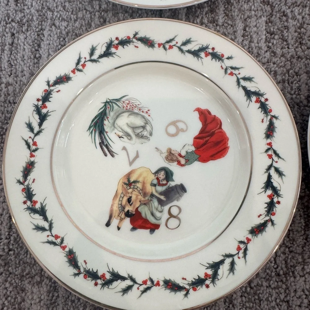 Lenox 12 days of Christmas dessert plates